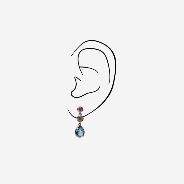 Vintage Blue Topaz Drop Earrings